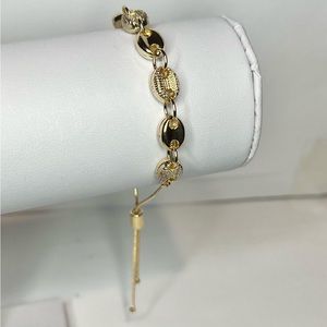 14k goldfilled puffer bracelet